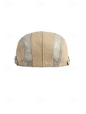 economico Cappelli da uomo-Berretto piatto da uomo in cotone a rete, regolabile e traspirante, modello newsboy ivy hat, ideale per l'uso quotidiano, le vacanze al mare, i viaggi e lo stile estivo all'aperto.