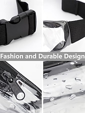cheap Vacation &amp; Travel Bags-Women's Clear PVC Crossbody and Waist Bag, Multi-Color Transparent Bag with Adjustable Strap and Multiple Wearing Styles, Large Capacity Stylish Bag for Beach Vacation and Casual Daily Use