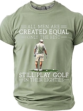 preiswerte Hobby T-Shirts-Herren Golf T Shirt Kurzarm T-Shirt 3D-Druck Rundhalsausschnitt Hemd Mode Täglich Täglich Straße Rote Dunkelgrün Sommer Frühling Bekleidung S M L XL XXL XXXL