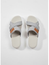 economico Sandali Comodi-sandali infradito da donna con cinturini incrociati in rete – stile comodo e casual per passeggiate in giardino, picnic e commissioni quotidiane