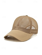 abordables Chapeaux pour hommes-Casquette de baseball pour homme en polyester respirant, style trucker multicolore ajustable, idéale pour les vacances à la plage, les tenues décontractées, la course à pied, la randonnée et les sports de plein air.