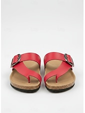 abordables Sandalias deslizantes-Chanclas de tiras cruzadas con hebilla grande, sandalias cómodas y elegantes para mujer, perfectas para verano, playa y salidas casuales.