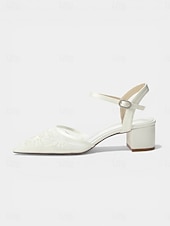 billiga Pumps med blockklack-marinblå pumps med broderad blockklack för dam – eleganta cocktailpartyskor