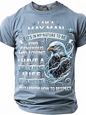 Homens Engraçado Camiseta Manga Curta Camiseta Impressão 3D Gola Redonda Camisa Moda Designer Simples Casual Diário Festa Azul Lago Verão Primavera Roupa S M L XL XXL XXXL