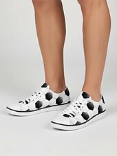  herrsneakers med fotbollstryck i canvas – snörskor med fotbollsmönster för matchdag, sportevenemang, streetwear och vardagskläder