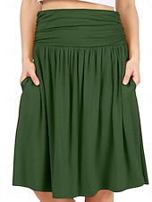 Χαμηλού Κόστους Γυναικείες φούστες και σορτς-Γυναικεία Μονόχρωμο Casual φούστα Φούστες τένις με σορτς Αθλητική φούστα Αμάνικο Πλισέ Τσέπη Ψηλή Μέση Ελαστικό Σκούπισμα ιδρώτα Αναπνέει Τέννις Γκολφ Pickleball Φούστες Ελλειψη Μαύρο Κρασί Βαθυγάλαζο