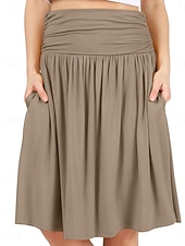 Χαμηλού Κόστους Γυναικείες φούστες και σορτς-Γυναικεία Μονόχρωμο Casual φούστα Φούστες τένις με σορτς Αθλητική φούστα Αμάνικο Πλισέ Τσέπη Ψηλή Μέση Ελαστικό Σκούπισμα ιδρώτα Αναπνέει Τέννις Γκολφ Pickleball Φούστες Ελλειψη Μαύρο Κρασί Βαθυγάλαζο