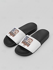  Patriotische Herren-Sandalen – leichte Strandpantoffeln mit amerikanischer Flagge und vom Jahr 1776 inspiriertem Design für Urlaub, Pool, Resort und sommerliche Freizeitkleidung