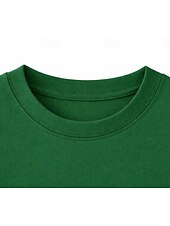 abordables Camiseta lisa-Camisetas de mujer 100% algodón - Camiseta vintage de manga corta y cuello redondo de calidad