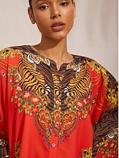 preiswerte Hemden, Tops und Blusen-Scarlet Tigress Fließendes Chiffon-Hemd mit Dolman-Ärmeln