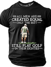 preiswerte Hobby T-Shirts-Herren Golf T Shirt Kurzarm T-Shirt 3D-Druck Rundhalsausschnitt Hemd Mode Täglich Täglich Straße Rote Dunkelgrün Sommer Frühling Bekleidung S M L XL XXL XXXL