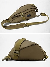 cheap Men's Bags-Men's Polyester Sling Bag Chest Pack, Multi-Color Crossbody Bag with Adjustable Shoulder Strap, Ideal for Casual Daily Use, Outdoor Sports, Hiking, Fishing and Travel
