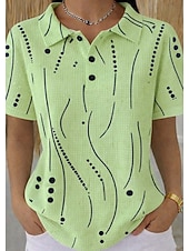  Női Ing Gofris pólóingek Nyári felsők Grafika Mértani Pöttyös Szüret Stílusos Ujjatlan Térfogatcsökkenés Normál felsők Tengerparti esküvő Hétköznapi Napi Medence Fehér Arcpír rózsaszín Lóhere Nyár