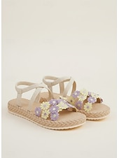 levne Espadrilky-dámské boho květinové sandály – barevné vyšívané řemínkové kalhotky s květinami na léto, plážové oblečení a ležérní outdoorový styl