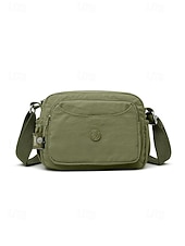 Χαμηλού Κόστους Τσάντες χιαστί-Γυναικεία αδιάβροχη τσάντα χιαστί από νάιλον, μεγάλη χωρητικότητα με πολλά διαμερίσματα, ρυθμιζόμενο ιμάντα ώμου, κομψή για υπαίθριες δραστηριότητες, διακοπές στην παραλία, πεζοπορία, καθημερινή