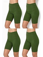 economico Leggings semplici-4 pezzi pantaloncini chino da donna leggings leggings comodi vacanza streetwear basic lunghezza al ginocchio vita alta tinta unita elastico in vita comfort traspirante elasticizzato vacanza street