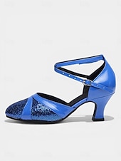 preiswerte 1920er Jahre &amp; Gatsby-Ära-Damen-Standardtanzschuhe in Silber – geschlossene Zehenpartie, Standard &amp;Lateinamerikanische Tanzschuhe mit gekreuzten Riemen, professionelles Training &amp; Wettbewerb