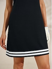 お買い得  デザイナーコレクション-女性用 ゴルフドレス ブラック / ホワイト ノースリーブ ドレス レディース ゴルフウェア ウェア アウトフィット ウェア アパレル