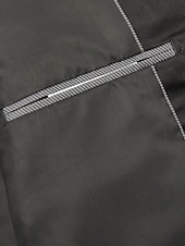 tanie Impreza świąteczna-Męski Impreza Ślub Smokingi Garnitury Klapy szalowe Wycięcie Czarny Rumiany róż Moda Codzienny Solidne kolory Dopasowana 2 sztuka zestaw Pojedynczy biust na jeden guzik