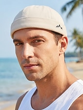 お買い得  メンズ帽子-メンズポリエステル製ドッカーハット。つばのない調節可能なキャップで、山のモチーフが刺繍されています。複数のカラー展開で、旅行、アウトドアスポーツ、普段着、バケーションスタイルに最適です。