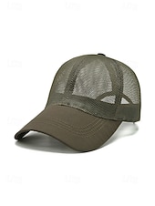 abordables Chapeaux pour hommes-Casquette de baseball pour homme en polyester respirant, style trucker multicolore ajustable, idéale pour les vacances à la plage, les tenues décontractées, la course à pied, la randonnée et les sports de plein air.