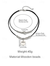 baratos Colar Feminino-Colar feminino boho com pingente duplo em liga metálica, estilo gargantilha com diversos charmes, perfeito para férias na praia, resorts de verão e uso casual no dia a dia.