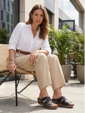 economico Infradito scivolosi-sandali estivi da donna con punta aperta – suola ammortizzata con design cut-out, disponibili in più colori per un abbigliamento casual