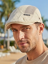 economico Cappelli da uomo-Berretto piatto da uomo in cotone a rete, regolabile e traspirante, modello newsboy ivy hat, ideale per l'uso quotidiano, le vacanze al mare, i viaggi e lo stile estivo all'aperto.