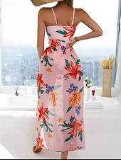 preiswerte 3-teiliges Bikini-Set-Damen Badeanzug Bikini Dreiteilig Slips Bademode Gerafft Urlaub Strandbekleidung Blumen Grafik V Ausschnitt Ärmellos Badeanzüge