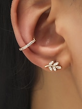cheap Women's Earring-Women's Boho Alloy Ear Cuff Set, Multi Style Crystal Clip On Earrings for Beach Vacation, Summer Resort and Everyday Casual Wear