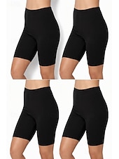 economico Leggings semplici-4 pezzi pantaloncini chino da donna leggings leggings comodi vacanza streetwear basic lunghezza al ginocchio vita alta tinta unita elastico in vita comfort traspirante elasticizzato vacanza street