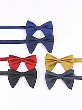 economico Matrimonio ACC-Papillon da uomo regolabile in poliestere, multicolore, accessorio formale per matrimoni, feste e cene di gala, design classico pre-annodato, adatto per matrimoni, banchetti e occasioni speciali.