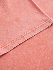  Kvinners 100% bomull T-skjorte Skjorte Vintage Vasket topper Tee Topp Enkel Vintage Mote Stilig Kortermet Crew Hals Vanlige topper Daglig Utendørs Helg Blå Svart Lilla Fuchsia Oransje