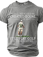preiswerte Hobby T-Shirts-Herren Golf T Shirt Kurzarm T-Shirt 3D-Druck Rundhalsausschnitt Hemd Mode Täglich Täglich Straße Rote Dunkelgrün Sommer Frühling Bekleidung S M L XL XXL XXXL