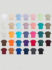 abordables T-shirt uni-T-shirt pour femme en 100 % coton tee-shirt haut couleur unie mode élégant basique manches courtes col rond hauts réguliers sortie quotidienne week-end bleu noir blanc jaune vert clair été printemps