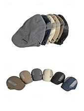 economico Cappelli da uomo-Berretto piatto da uomo in cotone a rete, regolabile e traspirante, modello newsboy ivy hat, ideale per l'uso quotidiano, le vacanze al mare, i viaggi e lo stile estivo all'aperto.
