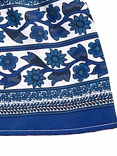 voordelige Bloemenjurken-Dames Maxi-jurk A lijn jurk Slipdress Vakantie Casual Buiten Uitgaan Standaard pasvorm Bloemig Mouwloos V-hals blauw Zomer Lente