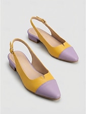 cheap Slingback Pumps-Women's Multicolor  Mid-Heel Shoes – Retro 1950s Vintage Style, Comfortable Daily Work &amp; Office Heels