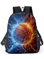 abordables Mochilas para Niños y Adolescentes-Juego de mochila de baloncesto para niños con bolsa de almuerzo y estuche para lápices mochila escolar de gran capacidad para deportes y viajes escolares