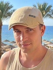 economico Cappelli da uomo-Berretto piatto da uomo in cotone a rete, regolabile e traspirante, modello newsboy ivy hat, ideale per l'uso quotidiano, le vacanze al mare, i viaggi e lo stile estivo all'aperto.