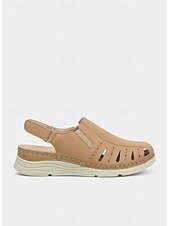 Χαμηλού Κόστους Άνετες Σανδάλες-slingback casual σανδάλια για γυναίκες – κλειστά παπούτσια με σχέδιο κοπής, άνετα για καθημερινή χρήση και περιστάσεις άνοιξη/καλοκαίρι