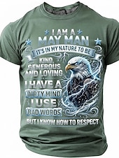  Homens Engraçado Camiseta Manga Curta Camiseta Impressão 3D Gola Redonda Camisa Moda Designer Simples Casual Diário Festa Azul Lago Verão Primavera Roupa S M L XL XXL XXXL