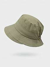 abordables Sombreros de mujer-Sombrero de pescador informal de algodón para mujer, sombrero de sol elástico ajustable en varios colores para vacaciones en la playa, uso diario informal, viajes y estilo veraniego al aire libre.