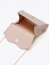 preiswerte Clutches &amp; Taschen für die Abendgarderobe-Elegante Damenhandtasche mit Henkel und Kette, glänzende Abendclutch aus Polyester, in verschiedenen Farben erhältlich, mit funkelnden Details, perfekt für Hochzeiten, Partys und besondere Anlässe.