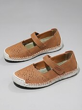 economico Ballerine da donna-Ballerine Mary Jane rosse da donna – scarpe comode e traspiranti con intagli e cinturino regolabile, scarpe leggere da passeggio ideali per i viaggi &amp;abbigliamento quotidiano