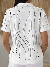  Női Ing Gofris pólóingek Nyári felsők Grafika Mértani Pöttyös Szüret Stílusos Ujjatlan Térfogatcsökkenés Normál felsők Tengerparti esküvő Hétköznapi Napi Medence Fehér Arcpír rózsaszín Lóhere Nyár