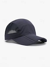 abordables Sombreros de hombre-Gorra de béisbol de poliéster transpirable y ligera para hombre, sombrero de sol con panel de malla ajustable multicolor para viajes de vacaciones, actividades al aire libre, senderismo y uso casual