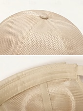 billiga Herrhattar-herrhatt i andningsbar mesh-polyester, justerbar mössa utan brätte i flera färger för dagligt bruk, strandsemester, resor och sommarstil utomhus