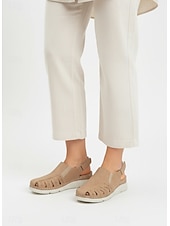 Χαμηλού Κόστους Άνετες Σανδάλες-slingback casual σανδάλια για γυναίκες – κλειστά παπούτσια με σχέδιο κοπής, άνετα για καθημερινή χρήση και περιστάσεις άνοιξη/καλοκαίρι