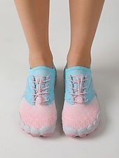 abordables Mujeres-Zapatillas acuáticas descalzas rosas y azules para mujer, calcetines acuáticos antideslizantes de secado rápido, calzado ligero y transpirable para la playa, natación, snorkel, buceo y surf. &amp;